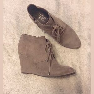 Grey Suede Boot Wedges